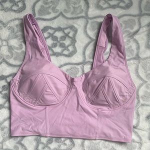 Purple fabletics sports bra